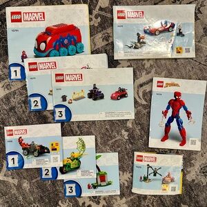 Lot of LEGO Marvel Spiderman/Spidey *Instruction Manuals, No Bricks*